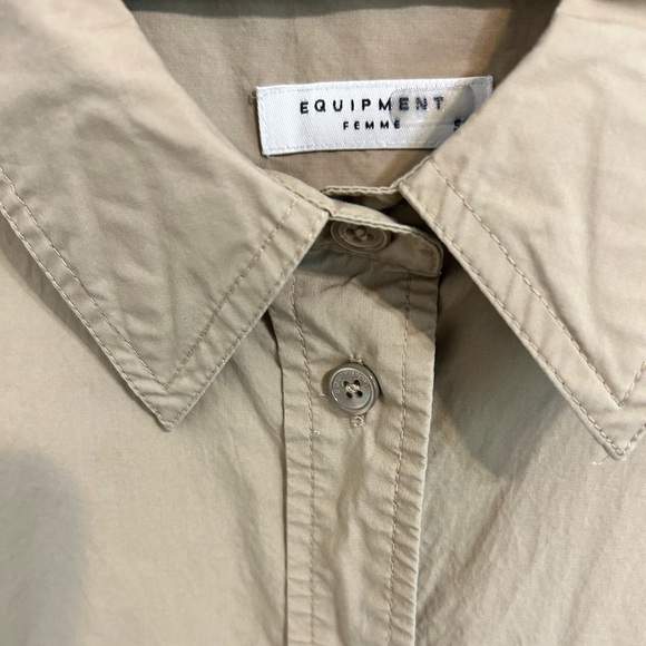Equipment Femme Remy Utility Khaki Dress Size S - Picture 6 of 6